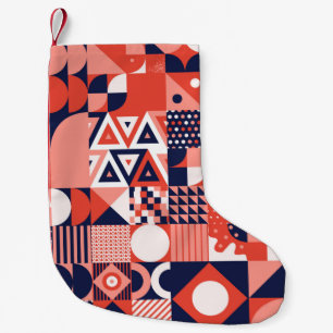 Petite Chaussette De Noël Bauhaus design rétro vintage patte transparente vi