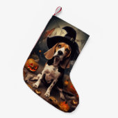 Petite Chaussette De Noël Beagle Citrouille Halloween effroi (Devant (Accrochage))