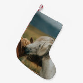 PETITE CHAUSSETTE DE NOËL BEAU CHEVAL COUPLE (Devant (Accrochage))
