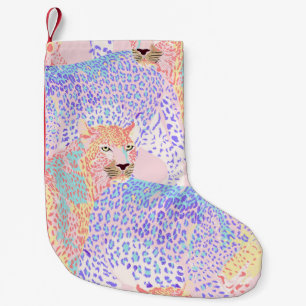 Petite Chaussette De Noël Beau léopard Motif sans mer illustration Ar