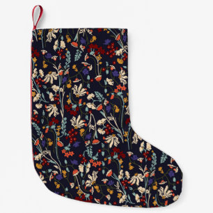 Petite Chaussette De Noël Beau motif vintage Floral dans la variété