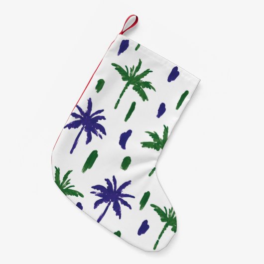 Petite Chaussette De Noël Beau palmiers tropicaux motif (Devant (Accrochage))