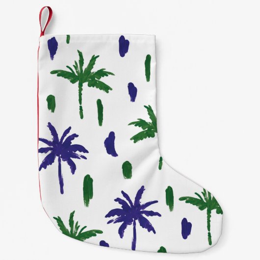 Petite Chaussette De Noël Beau palmiers tropicaux motif (Devant)
