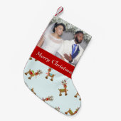 Petite Chaussette De Noël Beau renne de Noël Mariage (Devant (Accrochage))