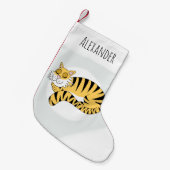 Petite Chaussette De Noël Bébé Garçons Bébé doux Sleeping Tiger (Devant (Accrochage))