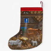 Petite Chaussette De Noël Bébé Jésus Manger Nativité de Noël (Dos)