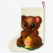 Petite Chaussette De Noël Bébé Ours Noël Stocker - I Love Honey (Dos)