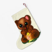 Petite Chaussette De Noël Bébé Ours Noël Stocker - I Love Honey (Dos (Accrochage))