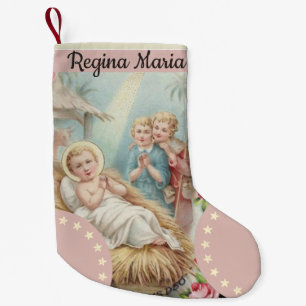 Petite Chaussette De Noël Bébé personnalisé Jésus dans des filles de Man