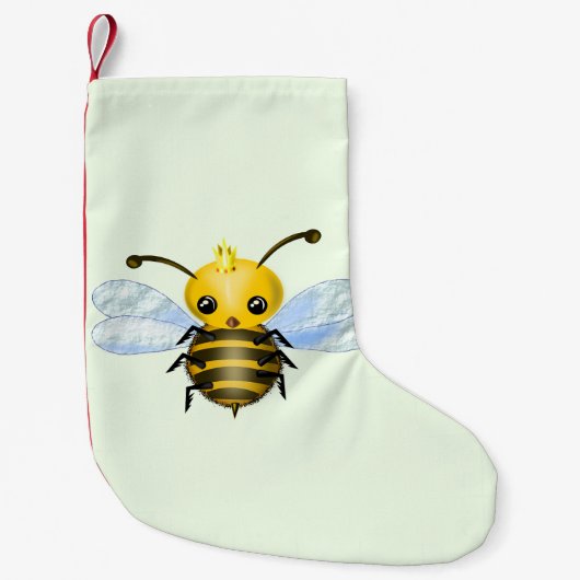 Petite Chaussette De Noël Bébé reine d'abeille (Devant)