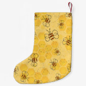 Petite Chaussette De Noël Bee Buzzing Honey Bees mignonne (Dos)