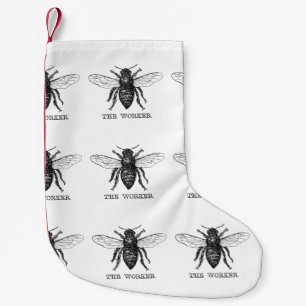 Petite Chaussette De Noël Bee Worker Honey Black Bumblebee