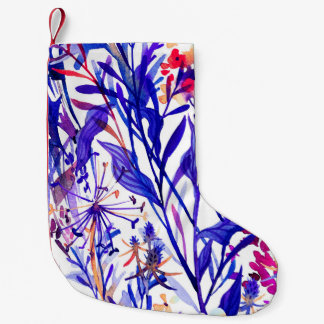 Petite Chaussette De Noël Belle aquarelle fleurie sans couture motif