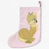 Petite Chaussette De Noël Belle Chat Noël Stocking (Dos)