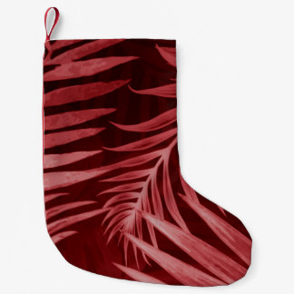 Petite Chaussette De Noël Belle couleur abstraite rose et rouge fleurs sur b