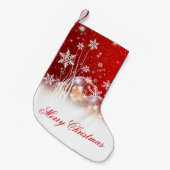 Petite Chaussette De Noël Belle illustration festive "Joyeux Noël" (Devant (Accrochage))