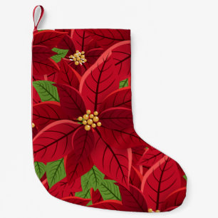 Petite Chaussette De Noël Belle Poinsettia Noël Stocking