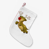 Petite Chaussette De Noël Belle Rinde De Noël Volant Avec Nuages (Devant (Accrochage))