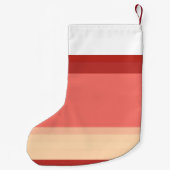 Petite Chaussette De Noël Belles rayures blanches roses (Dos)