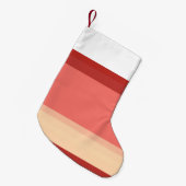 Petite Chaussette De Noël Belles rayures blanches roses (Devant (Accrochage))