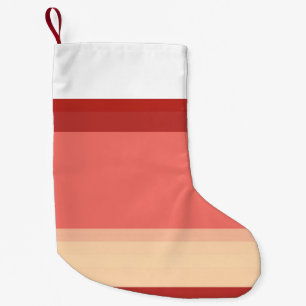 Petite Chaussette De Noël Belles rayures blanches roses