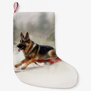 Petite Chaussette De Noël Berger allemand Noël neige hiver