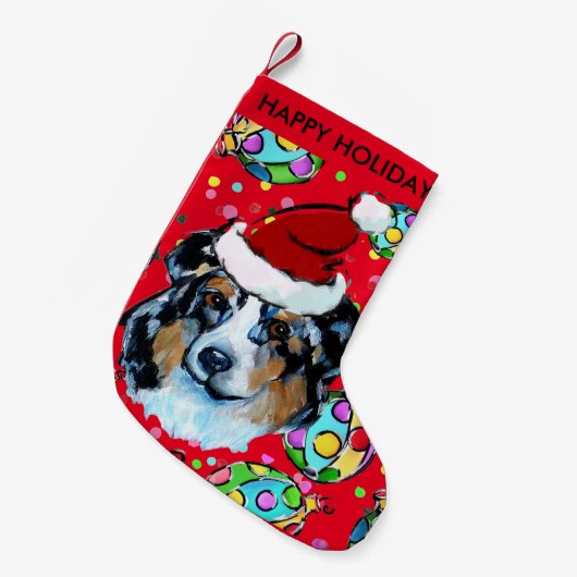 PETITE CHAUSSETTE DE NOËL BERGER AUSTRALIEN (Devant (Accrochage))