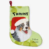 Petite Chaussette De Noël Berger australien peinture australienne de "Noël" (Devant)