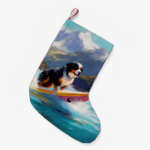 Petite Chaussette De Noël Bernese Mountain Beach Surf Paining (Devant (Accrochage))