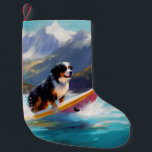 Petite Chaussette De Noël Bernese Mountain Beach Surf Paining<br><div class="desc">Plongez dans le monde ludique de l'aventure canine avec cette peinture captivante. Un chien en ébullition se rend aux vagues, chevauchant habilement le surf sur une plage baisée par le soleil. L'oeuvre d'art vibrante capte magnifiquement l'essence de l'excitation au bord de la plage tandis que le chien court sans crainte...</div>