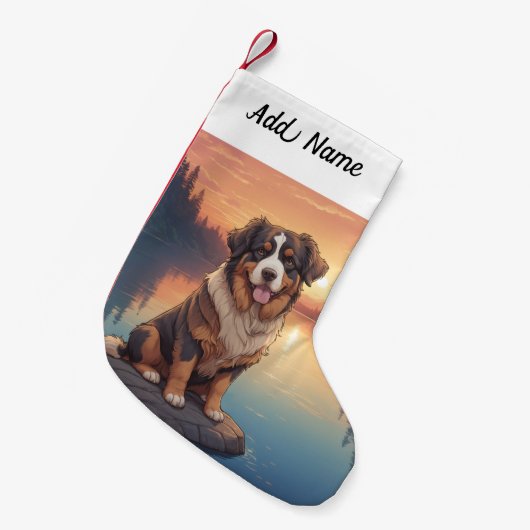 Petite Chaussette De Noël Bernese Mountain Dog (Devant (Accrochage))
