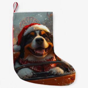 Petite Chaussette De Noël Bernois Mountain Dog Roller Dessous de verre Noël