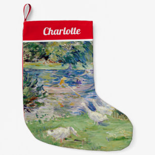 Petite Chaussette De Noël Berthe Morisot - Jeune fille dans un bateau avec d