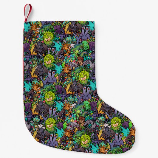 Petite Chaussette De Noël Bestiaire de Cthulhu Lovecraft Mythos Chibi (Devant)