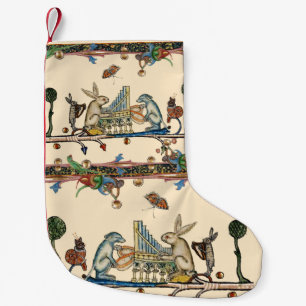PETITE CHAUSSETTE DE NOËL BESTIAIRE MÉDIÉVAL ÉTRANGE FAISANT DE LA MUSIQUE,L