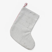 Petite Chaussette De Noël béton peint blanc (Devant (Accrochage))