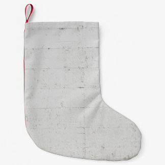 Petite Chaussette De Noël béton peint blanc