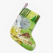 Petite Chaussette De Noël Biche et faon (Devant (Accrochage))
