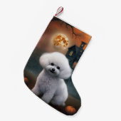 Petite Chaussette De Noël Bichon Frise Halloween effroi (Devant (Accrochage))