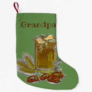 Petite Chaussette De Noël Bière et Bretzels Personnalisés