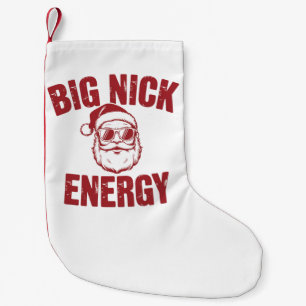 Petite Chaussette De Noël Big Nick Énergie Drôle de Père Noël Blague de Noël