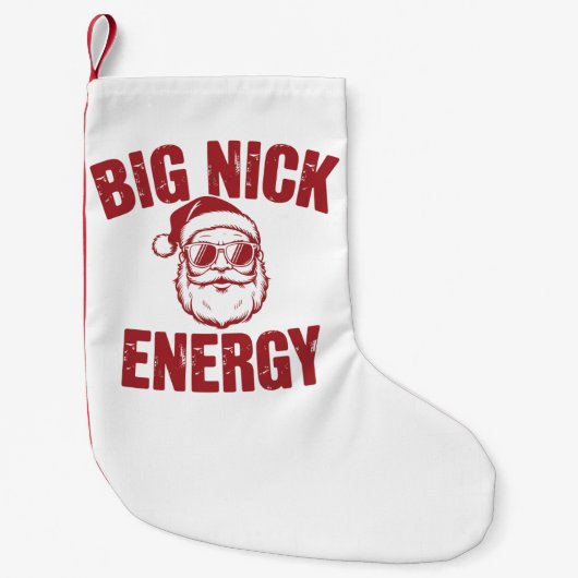 Petite Chaussette De Noël Big Nick Energy Funny Père Noël Rude Christmas Jok (Devant)