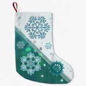 Petite Chaussette De Noël Bijoux de flocon de neige 3D (Devant)