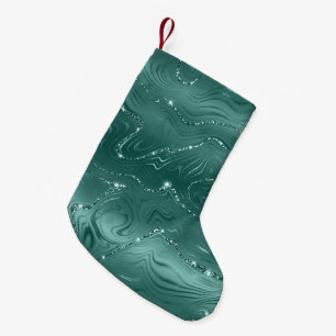 Petite Chaussette De Noël Bijoux Green Emerald Glitzy