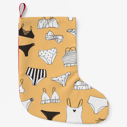 Petite Chaussette De Noël Bikini tropical : Motif d'été à main (Devant)