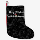 Petite Chaussette De Noël Bilingue Allemand Américain Xmas Stocking (Devant)