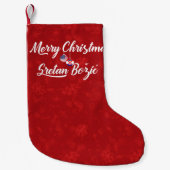Petite Chaussette De Noël Bilingue Croate Américain Xmas Stocking (Devant)