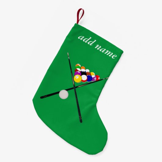 Petite Chaussette De Noël Billard et billes de piscine (Devant (Accrochage))