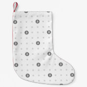 Petite Chaussette De Noël Bitcoin Polka Dots Christmas Stocking (Small) (Devant)