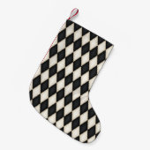 Petite Chaussette De Noël Black and Antique White Harlequin (Devant (Accrochage))
